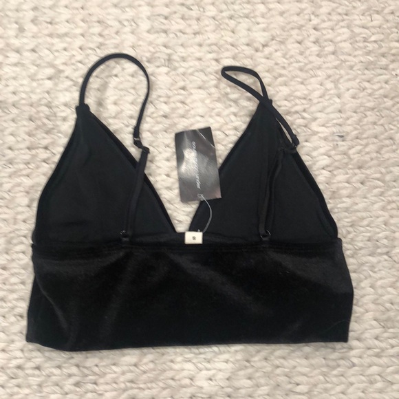 Velvet triangle bralette - Picture 2 of 2